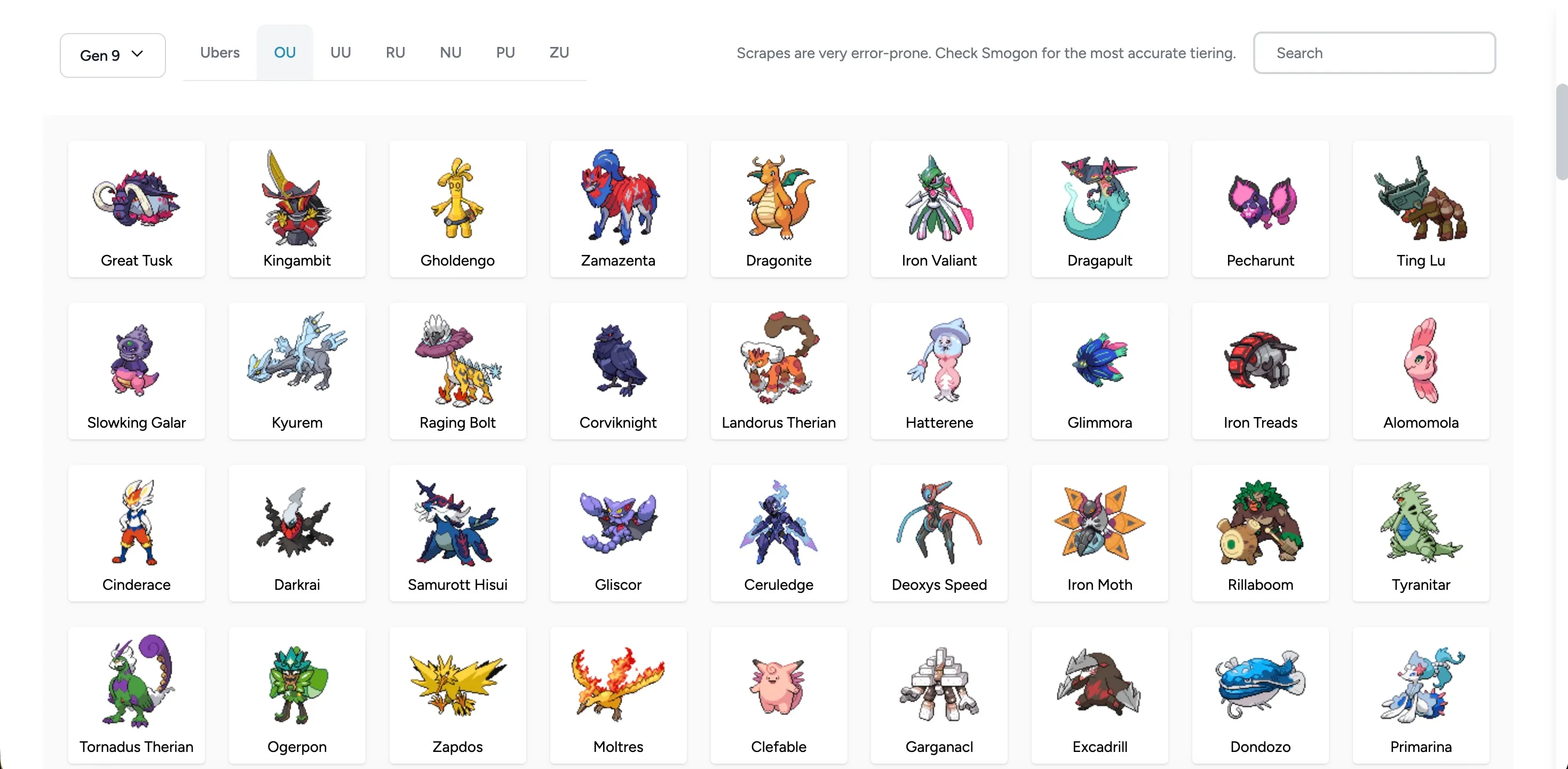 Grid-Based Selection