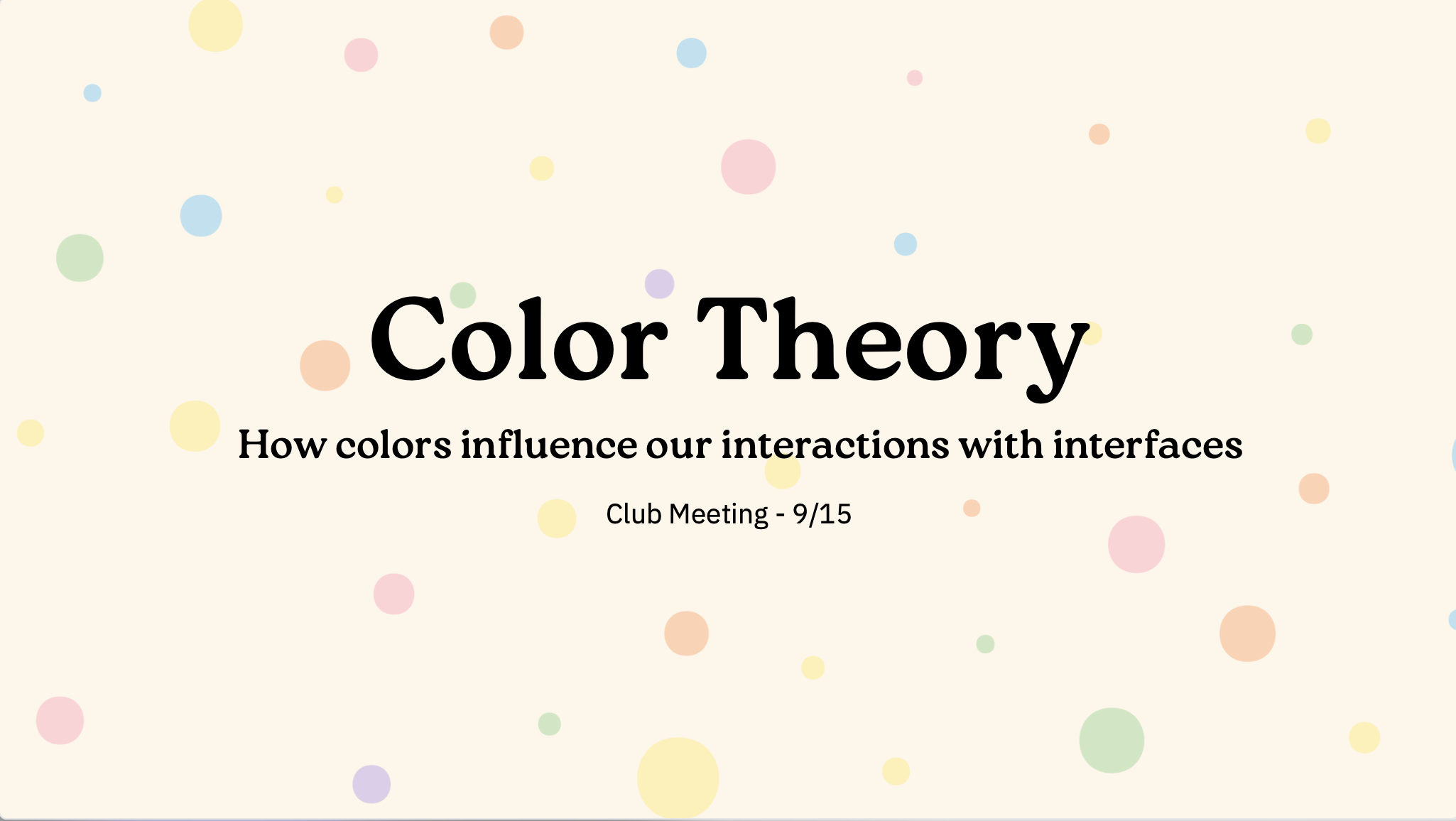 Club Meeting 9-15
